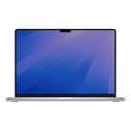 MacBook Pro 16" (2021), M1 Max, RAM 64GB, SSD 1TB, zilver, QWERTZ refurbished