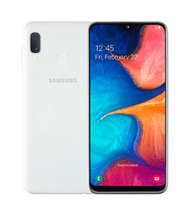 Galaxy A20e (dual sim) 32 Go blanc reconditionné - 1